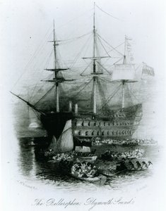 1815年、プリマスサウンドのベレロフォン